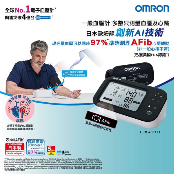 Picture of OMRON – HEM-7383T1 Upper Arm Blood Pressure Monitor with AFib Detection